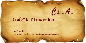 Csók Alexandra névjegykártya