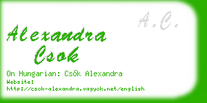 alexandra csok business card